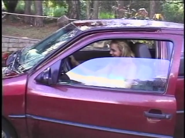 Car washing turns hot outdoor sex