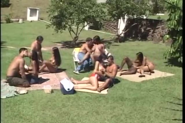 Crazy outdoor group sex with trannies
