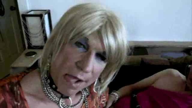 Amateur threesome with mature crossdressers