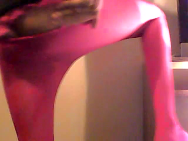 Pink pantyhose jerking