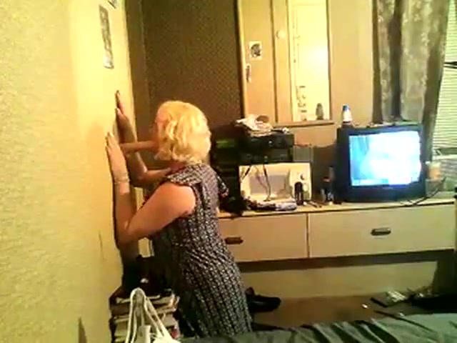 Horny CD Andrea Sucking A Dildo