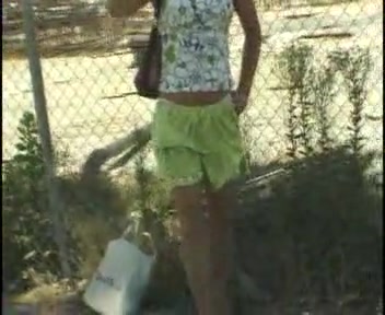 Swarthy crossdresser sucking