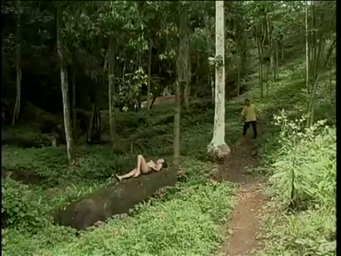 Sweet Love shemale and guy in the forest