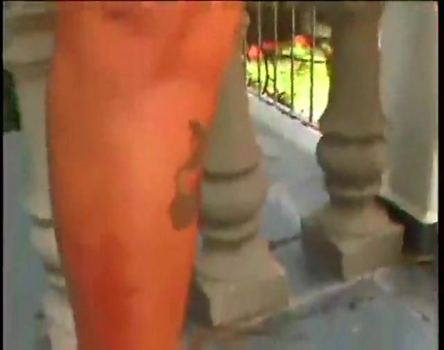 Blonde tranny drills a dude outdoors