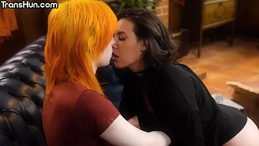 Redhead Trans hunny fucks babe pussy after cocksucked