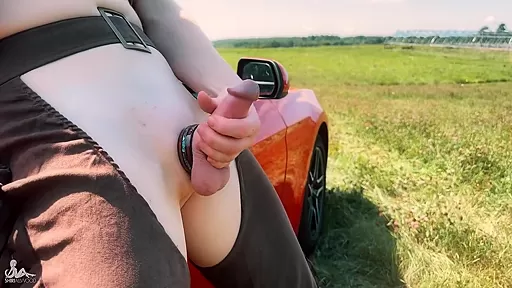 Cowgirl Cocklady Cums With Car