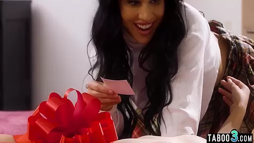 Big Boobed Unwrapping And Fucking A Big Transsexual Cock 6 Min - Pure Taboo, Zariah Aura And Queenie Sateen