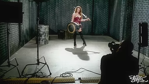 Lance Hart & Chanel Santini in BTS - Wonder Woman: A XXX Trans Parody - TransAngels