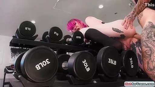 Lena Moon - Stuck Shemale Rimmed And Sucks