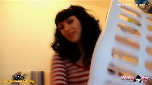 Bailey Jay - teen 18+ Hairy Shemale Stroking Her Dick