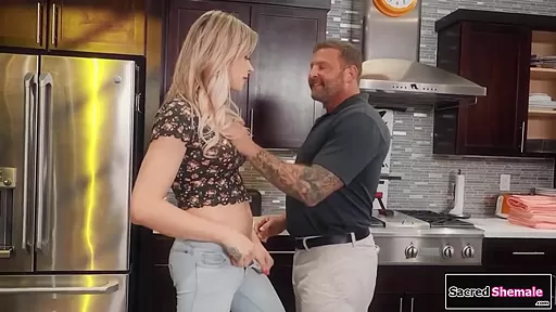 Busty Shemale Barebacks Guy With Casey Kisses And Big T