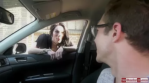Trans Hitchhiker Barebacked With Ariel Demure