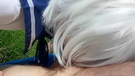 In Public Sissy Femboy Greedily Sucks Cock