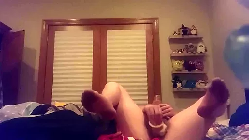 Ftm Femboy Masturbates Hard And Fast Vibrator And Dildo