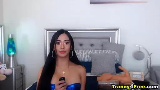 Hot Asian Tranny Strokes Fast Her Cock