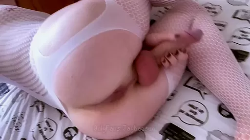 Ramen Fishnet Femboy Teasing Precum