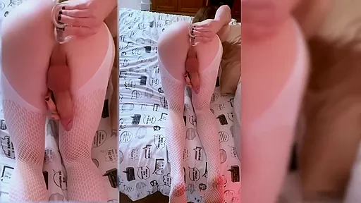 Ramen Fishnet Femboy Teasing Precum