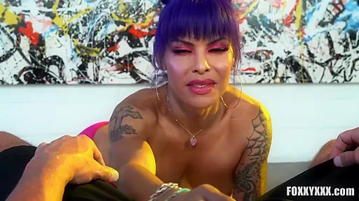 Busty Latina Trans Strips Naked And Sucks Dick Pov