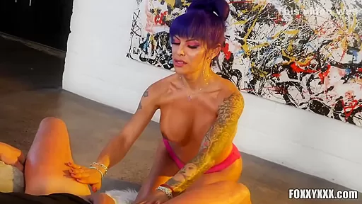 Busty Latina Trans Strips Naked And Sucks Dick Pov