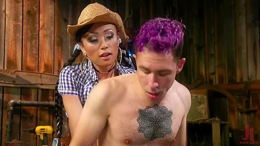 Venus Lux,Corbin Dallas in Earn Your Keep: Venus Lux's Country Barn Seduction - TSSeduction