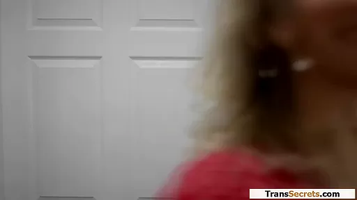 Tgirl stepdaughter Emma Rose facefucks and barebacks plumber