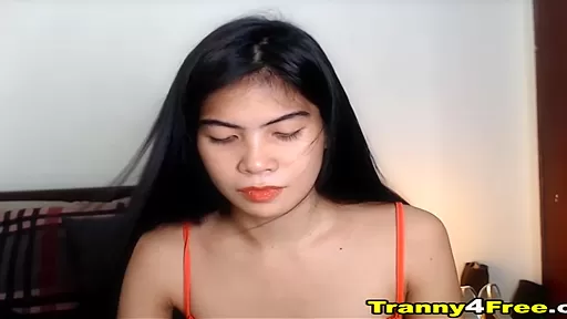 Pretty Tranny Pinay Babe Masturbating On Webcam
