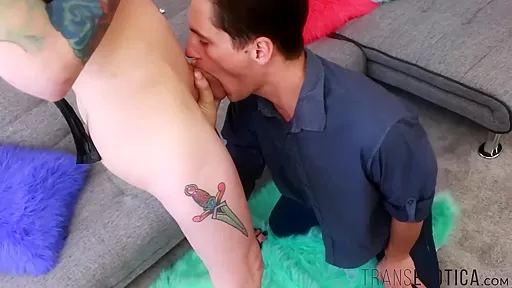 TRANSEROTICA Redhead TS Chelsea Marie Fucks Foot Fetish Guy