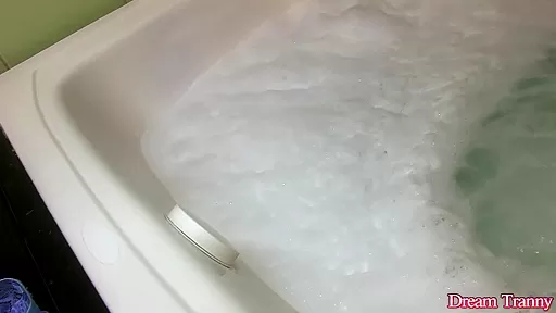 Tranny Bella Atrix Masturbates and Fucks a Dildo in Her Bubblebath