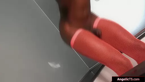 Bbc tgirl Vanniall handjobs her big cock