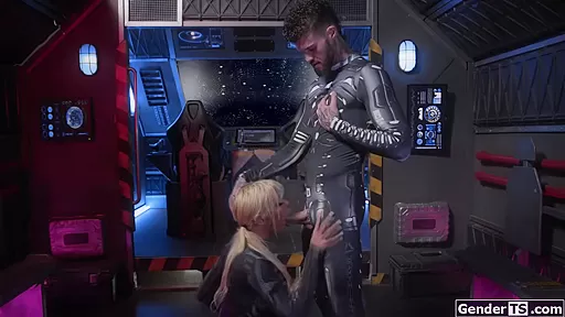 Big tit trans space captain Brittney Kade wants to suck cock