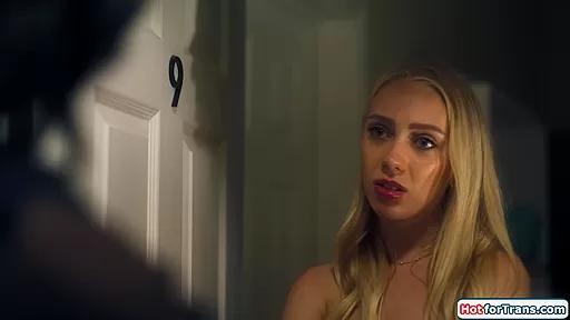 Busty shemale vampire Ariel Demure invited in to fuck her gf