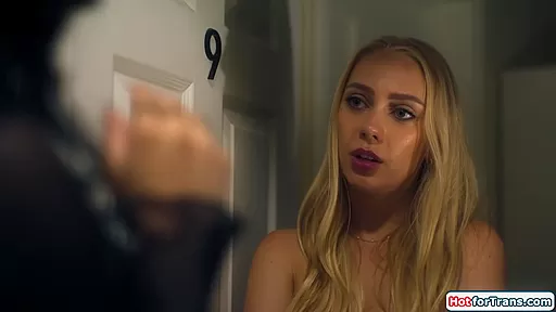 Busty shemale vampire Ariel Demure invited in to fuck her gf