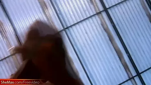 Round breasted t-girl swings her ### cock and gets messy