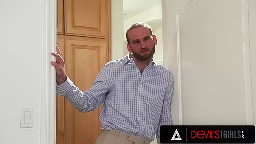DEVILS TGIRLS - Cute Trans Asian Babysitter Takes A Big Dick In Her Tight Ass