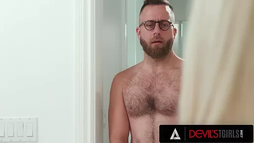 DEVILS TGIRLS - Cute Blonde Trans Izzy Wilde Takes A Big Dick Deep In Her Tight Asshole