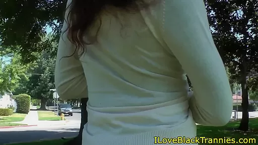 Busty nubian transexual in solo session