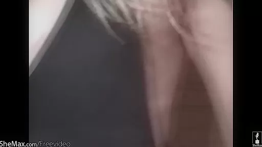 Glamorous blonde t-girl photoshoots her bigtits and shedick