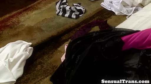 Redhead tranny doggystyling before cumming