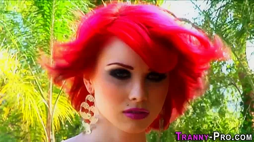 Trannies suck outdoors