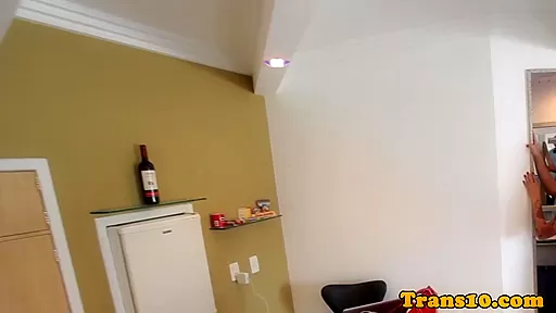Inked latina tgirl twerking her booty bts