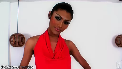 Hot femboy pulls out a monster cock and wanks it