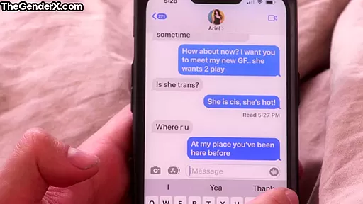 Trans beauty fucked hard in threesomein tight asshole