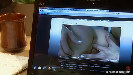 Busted Watching Porn at Work Boss Punishes Bad Employee w Her Own Cock
