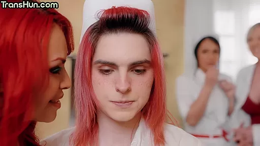 Trans beauties drill bigtitted MILF bae in threesome