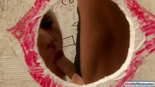 Tgirls Aubrey Kate and Jessy Dubai and guy gloryhole blowjob
