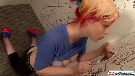 Surprise you just sucked my tgirl dick through the gloryhole