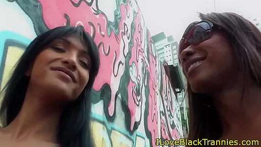 Black shemale sucked off by latino bloke