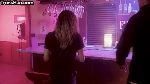 Transgender dirty slut fucks nympho female in threesome