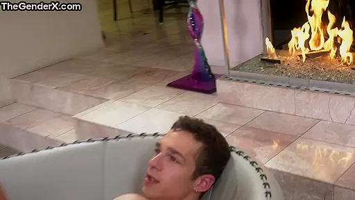 Transgender nympho maid filled in anal hole in missionary