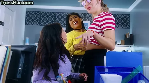 Transgender lady fuck dirty female bitches in group sex